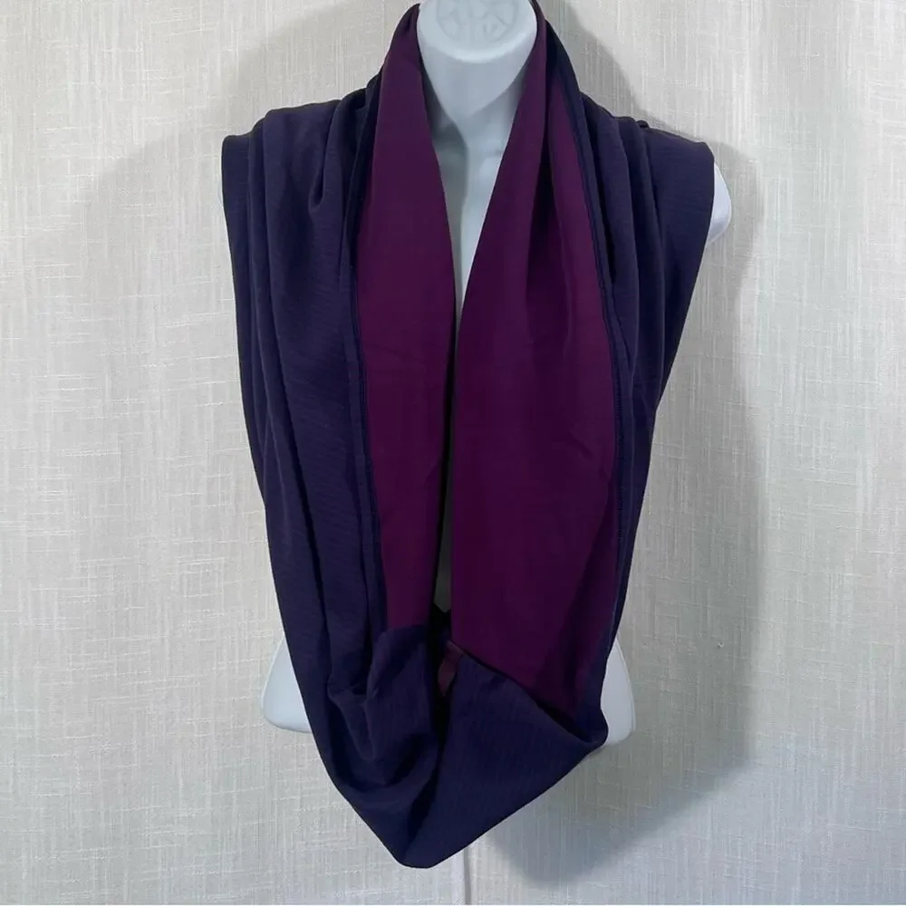 Lululemon Athletica Vinyasa Scarf *Rulu Hyper Stripe Plum / Plum O/S